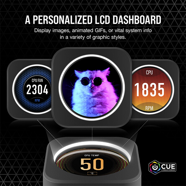 Corsair iCUE H170i Elite LCD Display CPU Liquid Cooler (Black)